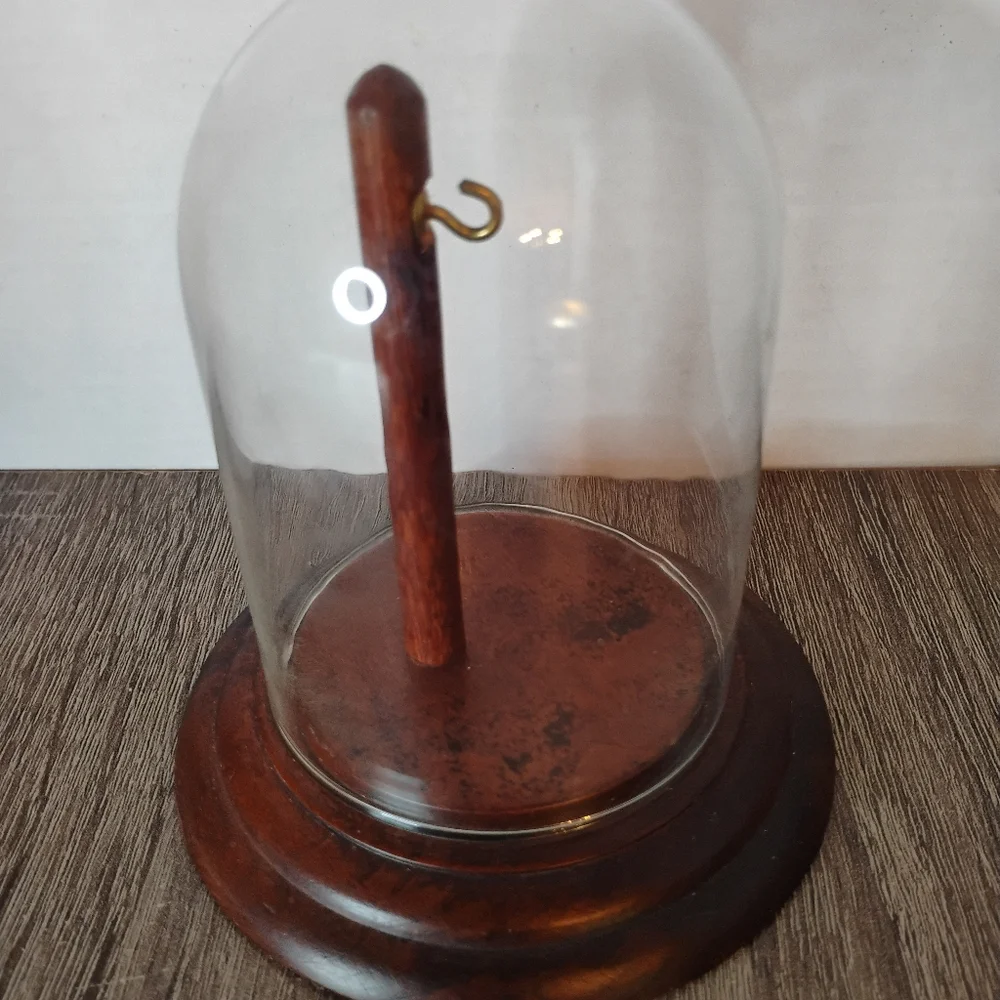 Elegant Glass Dome with Wooden Base - Picture 2 of 5